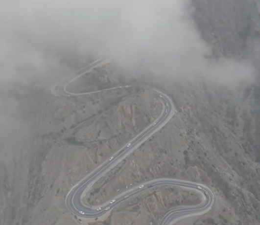 تصوير عقبة الصماء مع أجواء ضبابية