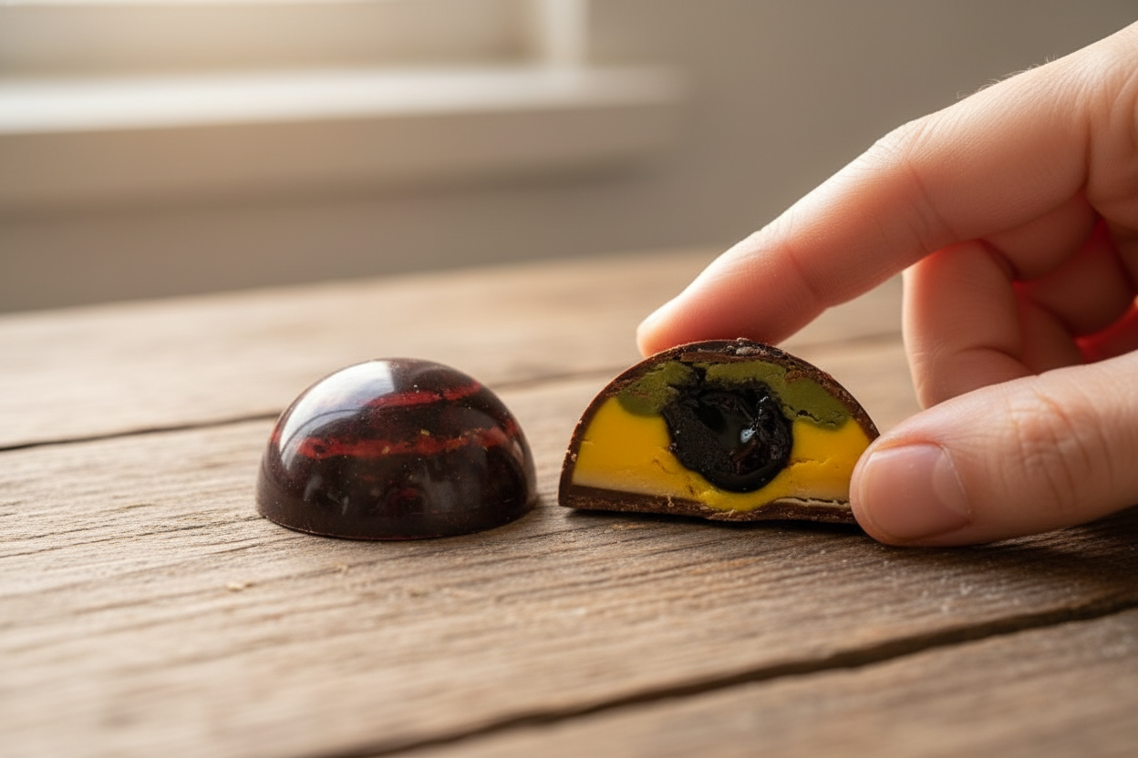 تصوير حشوات شوكولاتة